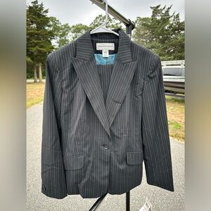 Jones New York Charcoal Pinstripe Jacket